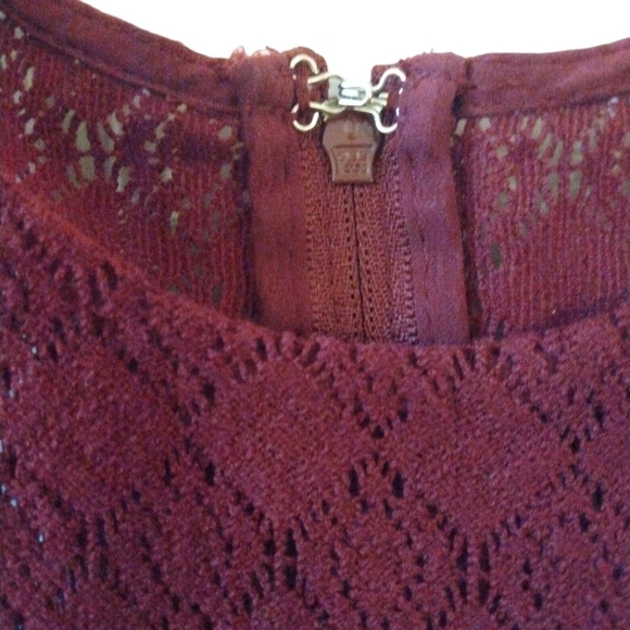 Free People Bright Orchid Daisy Lace Open-Mid Mini Skater Dress   0 - Picture 4 of 10